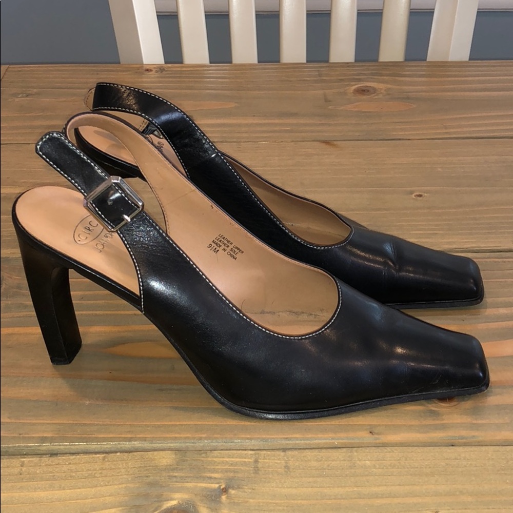 Joan & David Circa Black Genuine Leather Heel